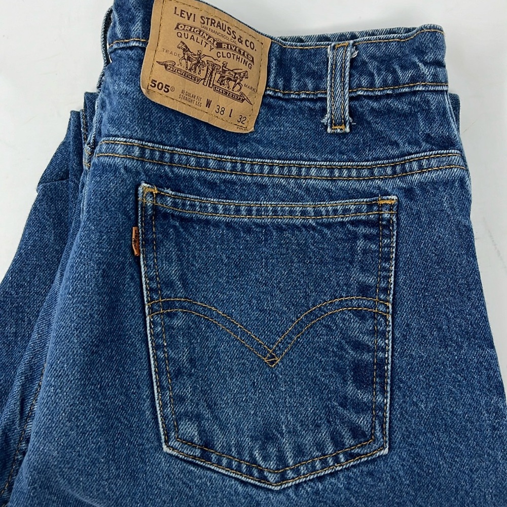 Vintage Men’s Levi’s Orange Tab‎ 505 38x32 Made in USA Regular Fit Straight Leg